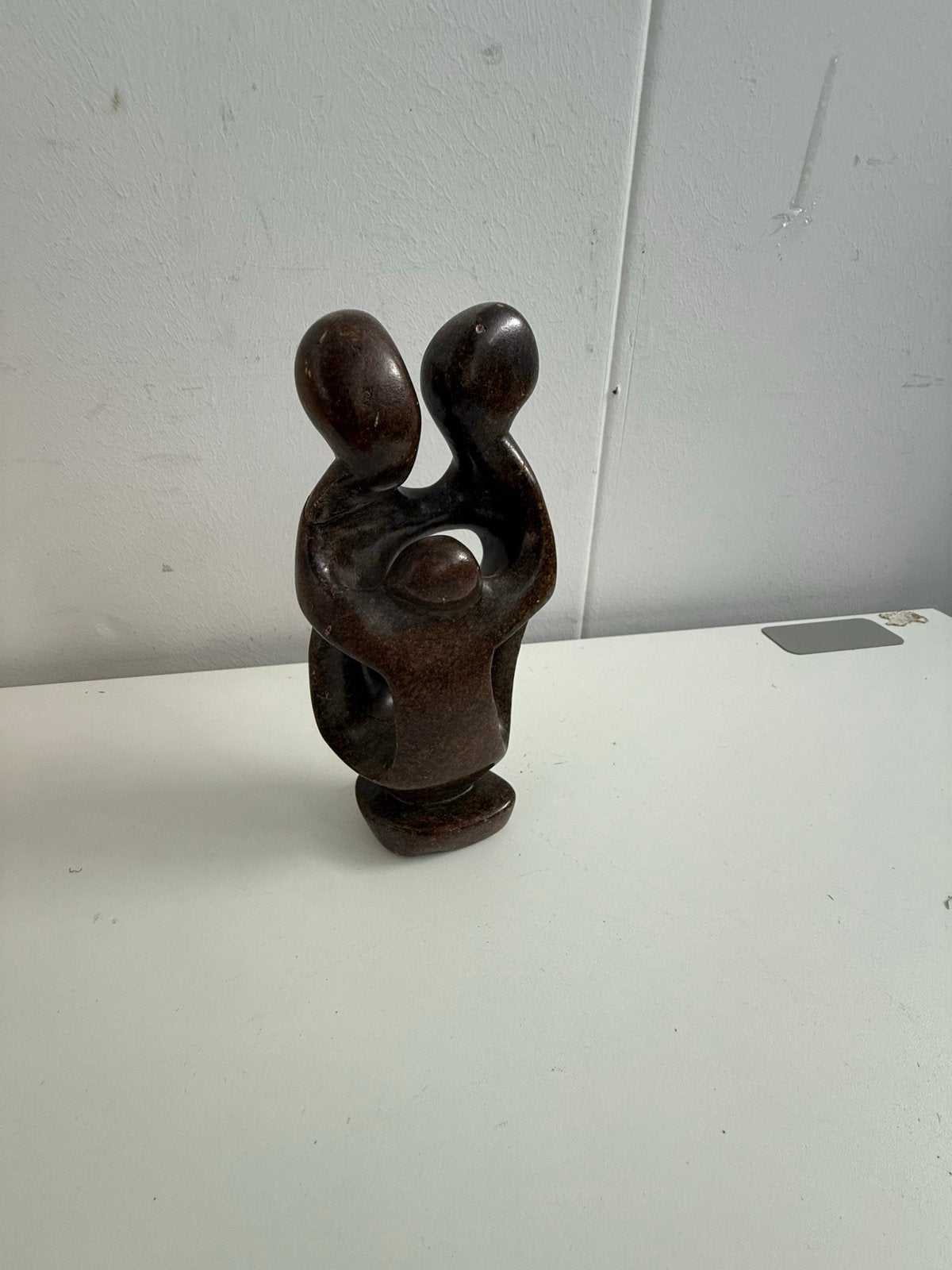 Abstracte sculptuur van steen: Familie, Ophalen, Groep mensen, Minder dan 20 cm, Handgemaakt
