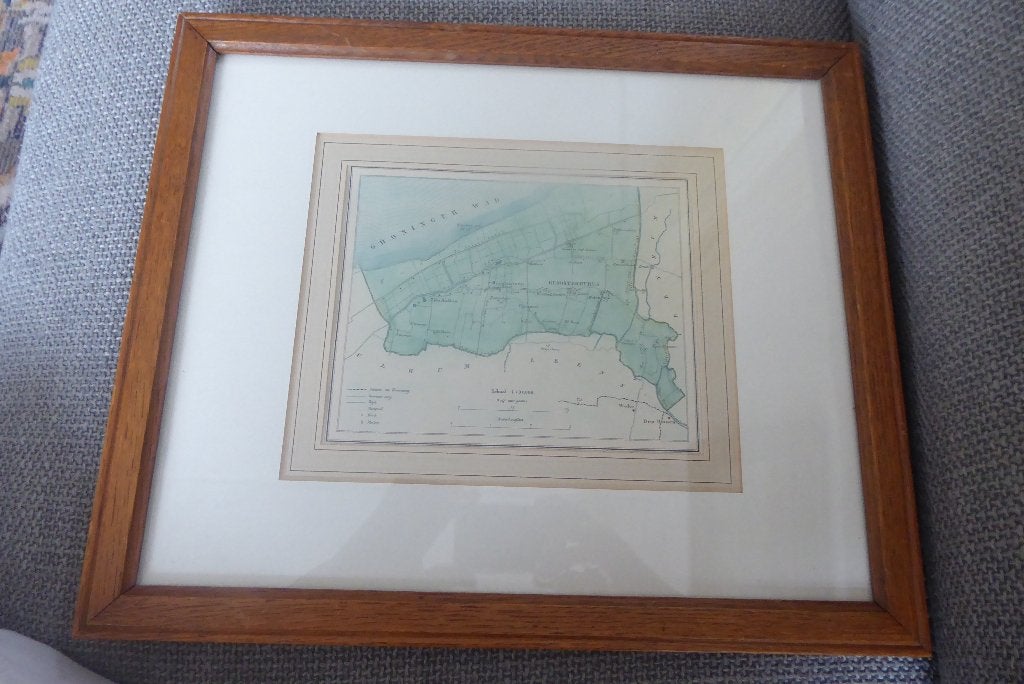 antieke landkaart, Gemeente Kloosterburen 1866 Kuyper, Boeken, Atlassen en Landkaarten, Gelezen, Ophalen of Verzenden, Landkaart