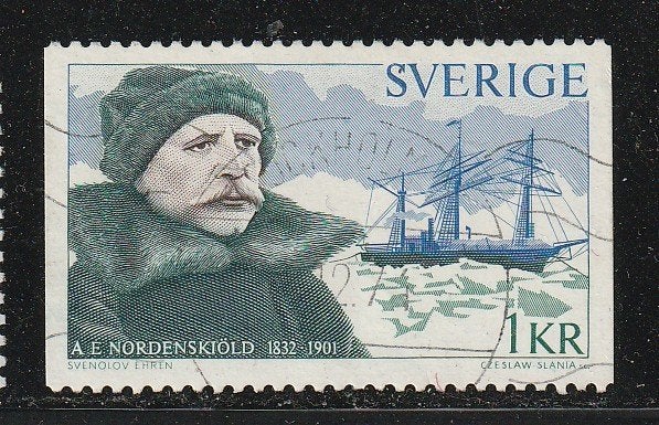 Zweden 1973 - Adolf E. Nordenskiold "Vega, Ophalen, Zweden, Gestempeld