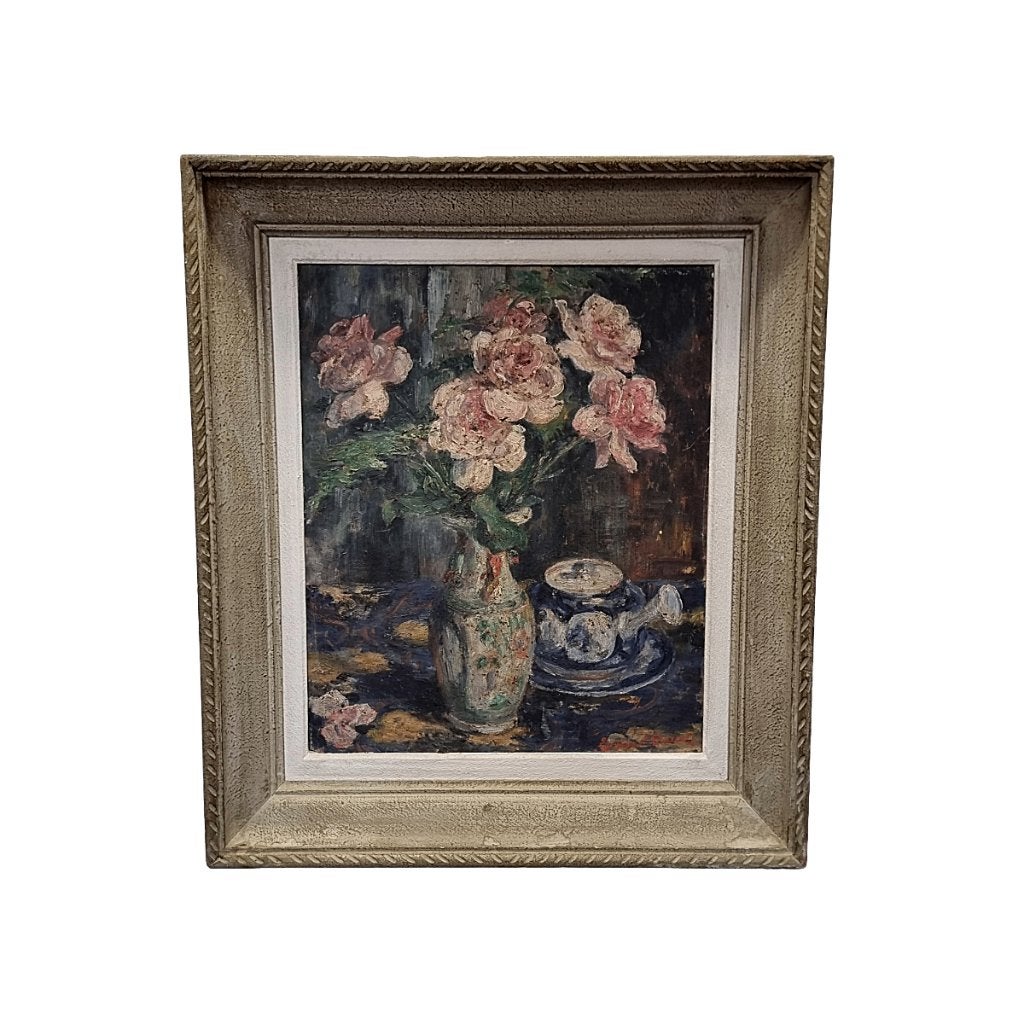 Schilderij met stilleven van Emmanuel Barcet 1870-1942, Ophalen