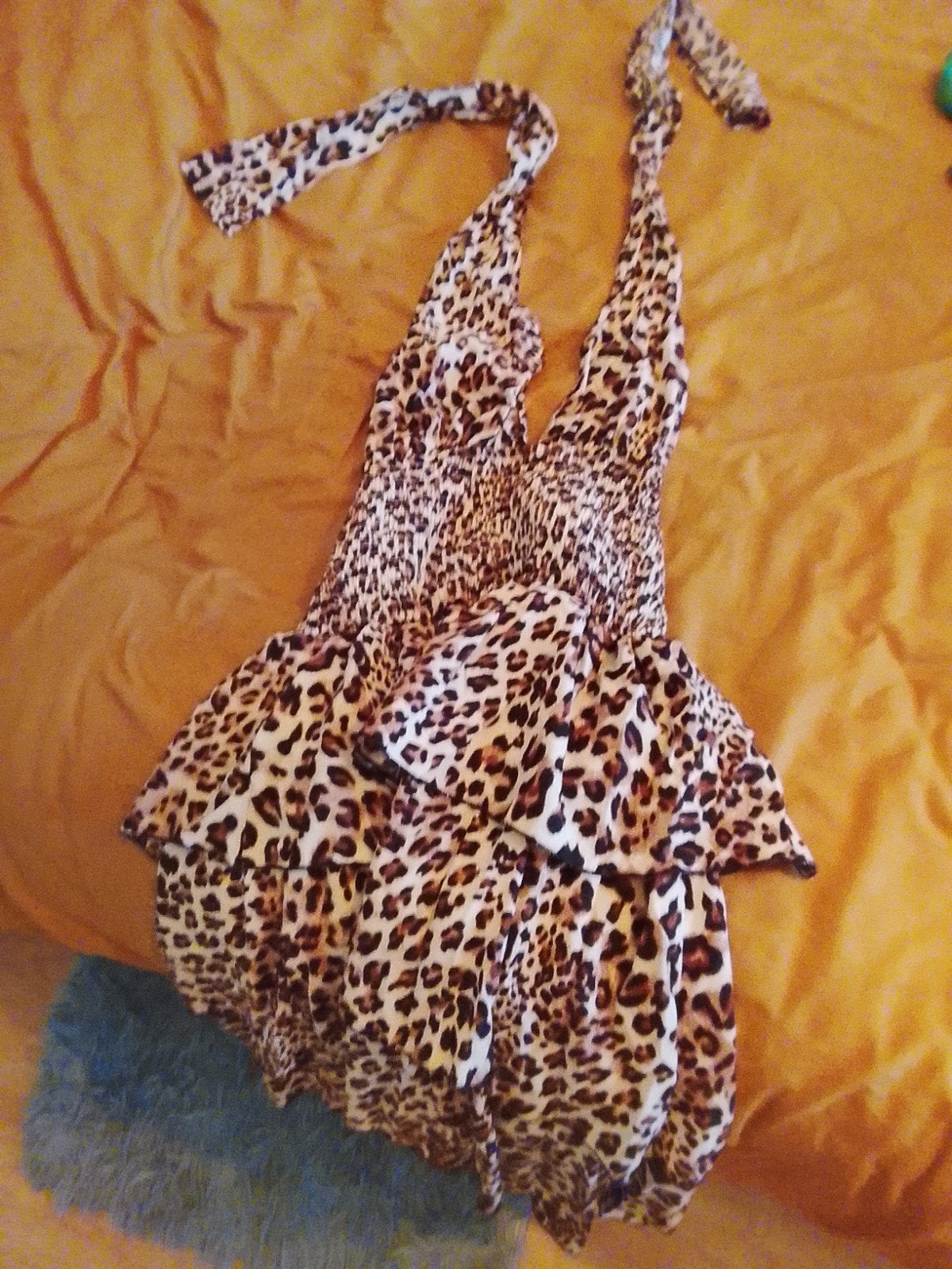 Panter jurkje, Kleding | Dames, Jurken, Bruin, Ophalen of Verzenden, Zo goed als nieuw, Maat 36 (S)