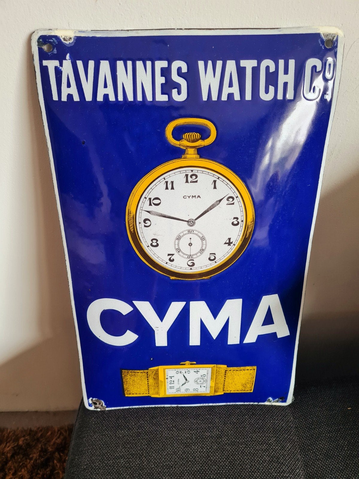 Cyma emaille bord, Verzamelen, Ophalen of Verzenden, Reclamebord