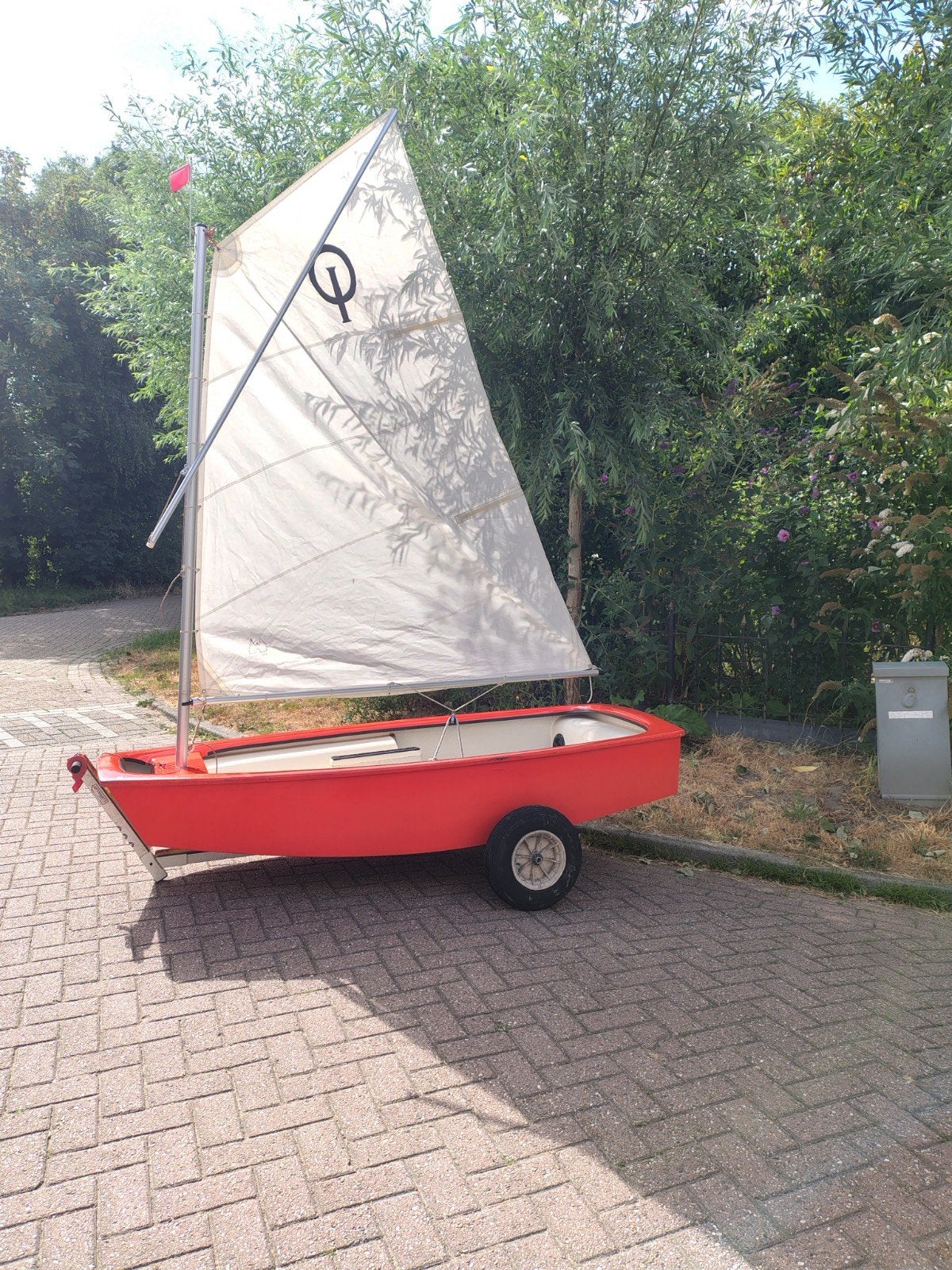 optimist incl. trailer met toebehoren, Ophalen, Gebruikt