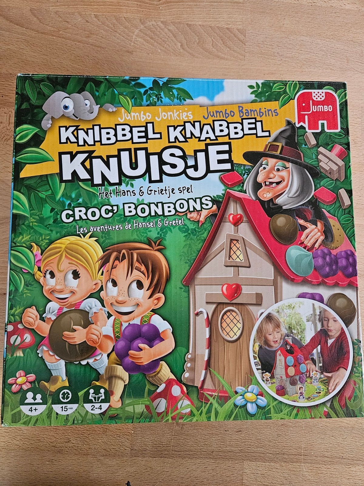 Jumbo Knibbel Knabbel Knuisje - Het Hans & Grietje spel, Drie of vier spelers, Ophalen of Verzenden, Gebruikt, Jumbo