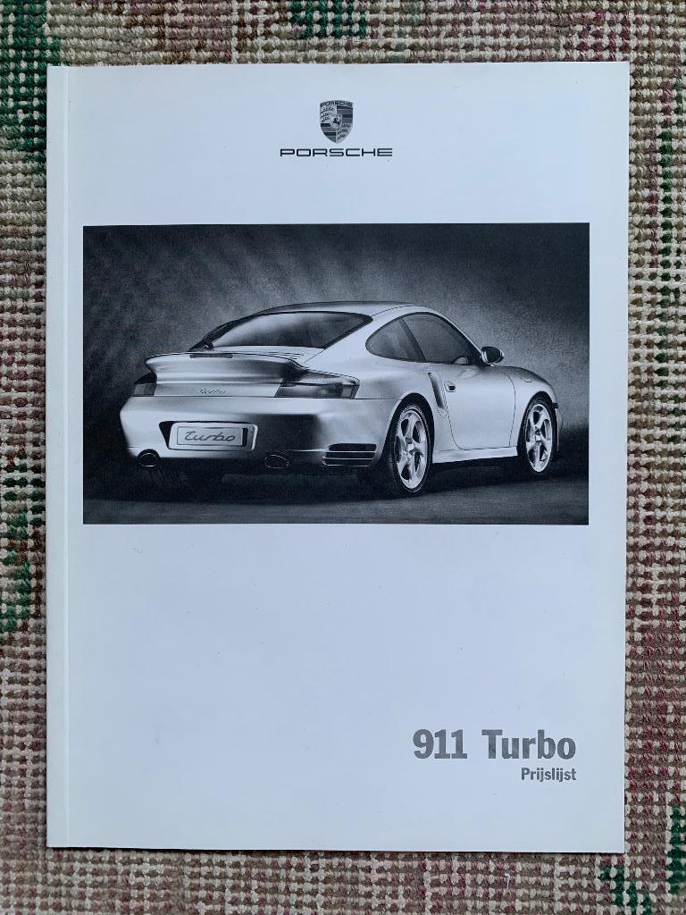 Nederlandse prijslijst Porsche 911 996 Turbo 2000 nieuw!!, Porsche, Nieuw, Ophalen of Verzenden, Porsche