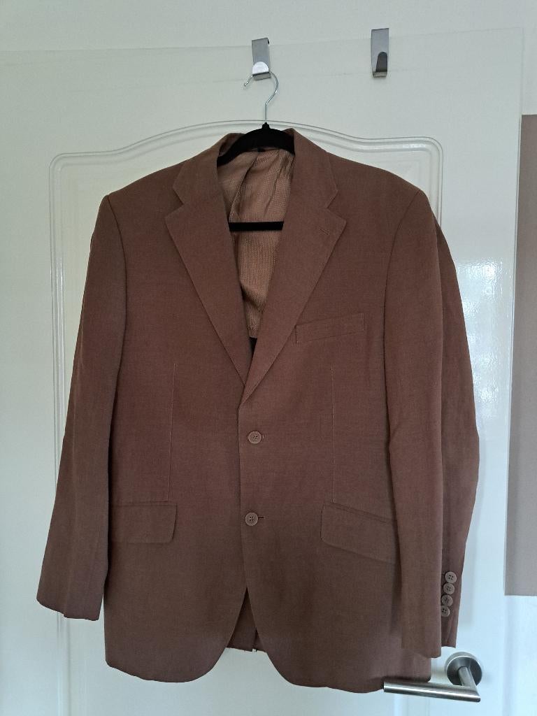 Bruin Colbert, Kleding | Heren, Kostuums en Colberts, Ophalen of Verzenden, Zo goed als nieuw, Maat 52/54 (L), Bruin