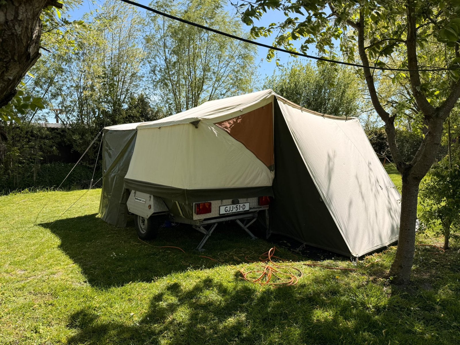 Holtkamper Cocoon XL | MOET WEG !! | BIEDEN, Caravans en Kamperen, Vouwwagens, Ophalen, Beige, Aanwezig, Holtkamper