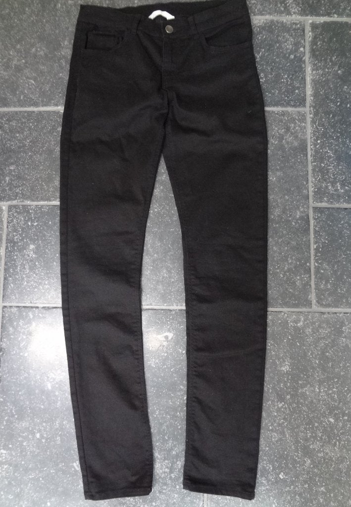 Spijkerbroek maat 170, zwart, Stretch, H&M, Kinderen en Baby's, Broek, Meisje, H&M, Ophalen of Verzenden