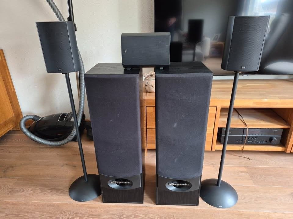 Top speakers set (Warfedale en Jamo/Klipsch!), Vloerstaande luidspreker, Wharfedale, Zo goed als nieuw, Geschikt voor surround/home cinema