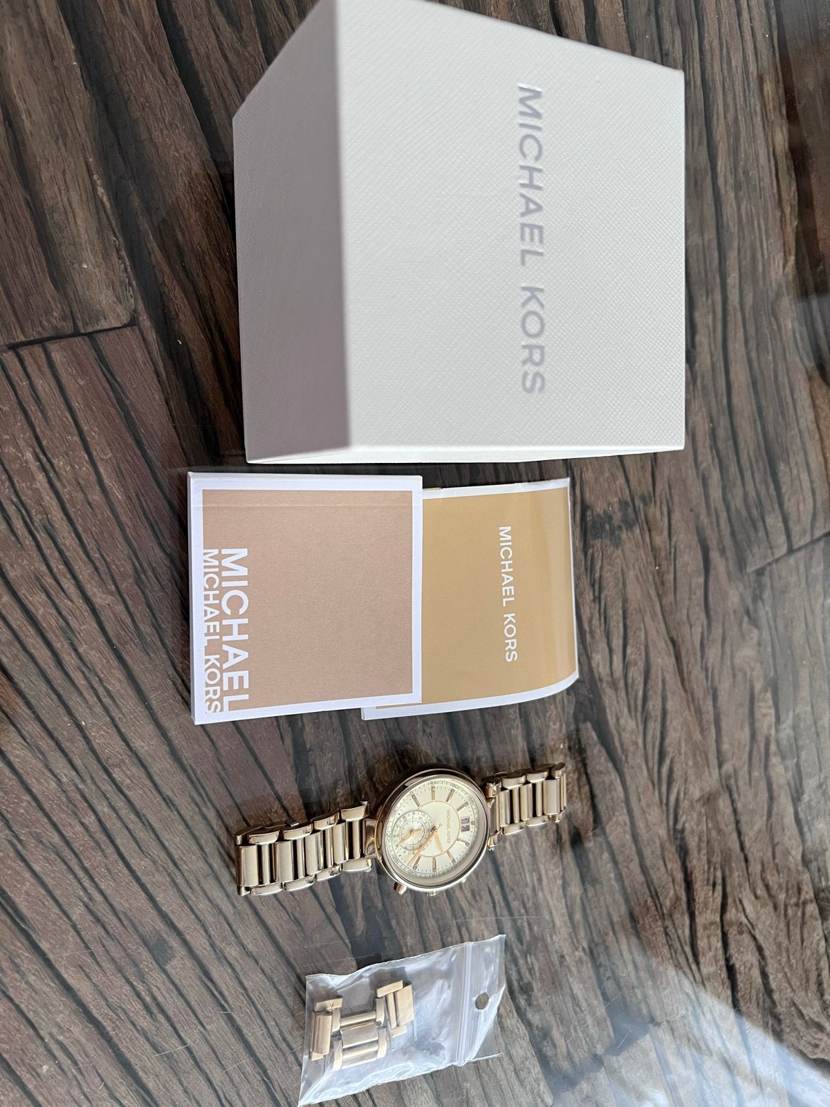 Michael Kors MK6362 Dameshorloge Goudkleurig, Overige merken, Gebruikt, Staal, Polshorloge