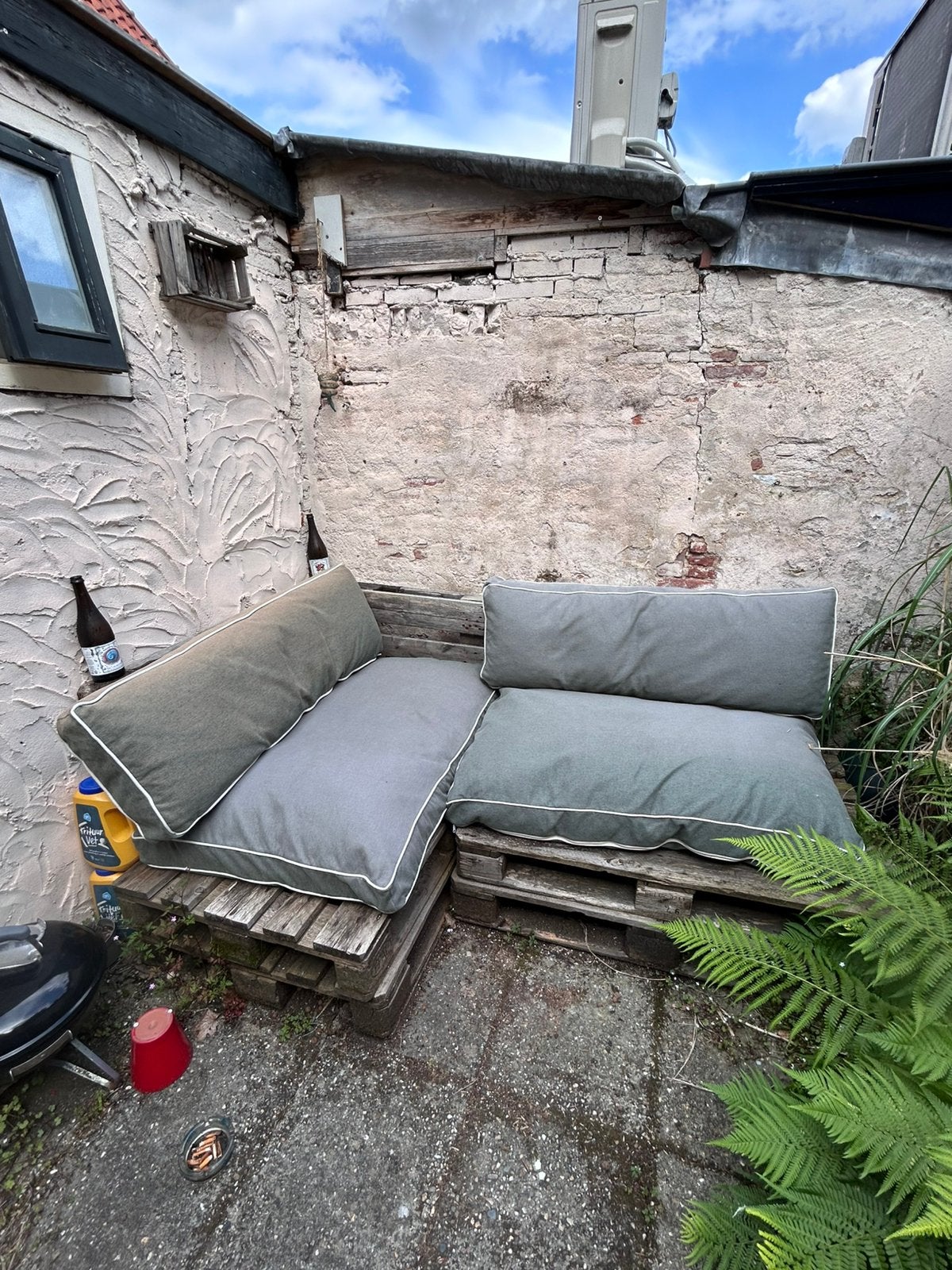 Pallet kussens, Ophalen, Gebruikt