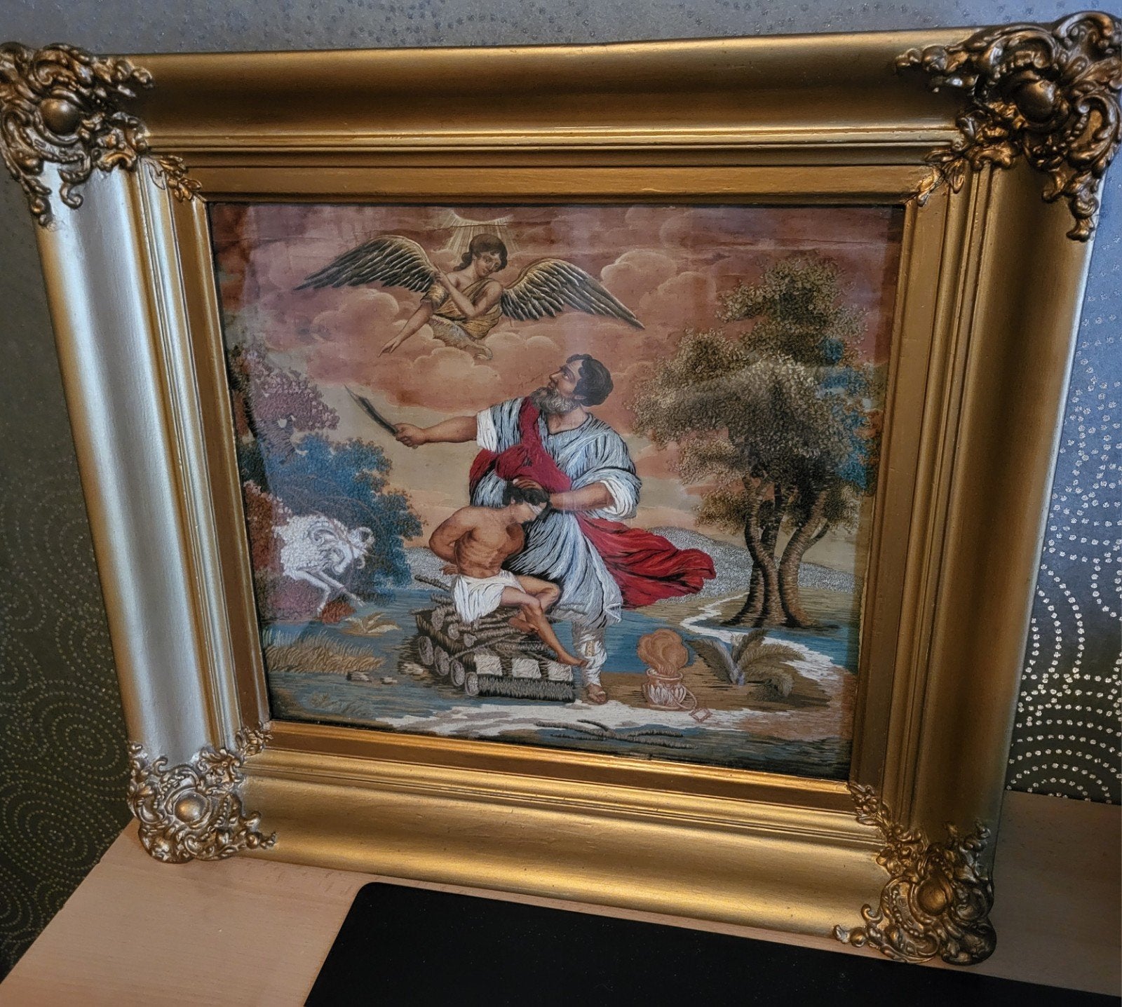 Antiek Religieus schilderij, Ophalen of Verzenden