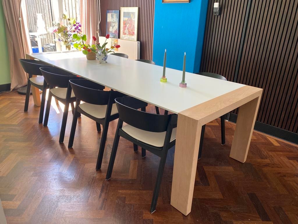 Eetkamertafel 300 x 100 cm, Huis en Inrichting, Tafels | Eettafels, Ophalen, Gebruikt, 200 cm of meer, 50 tot 100 cm
