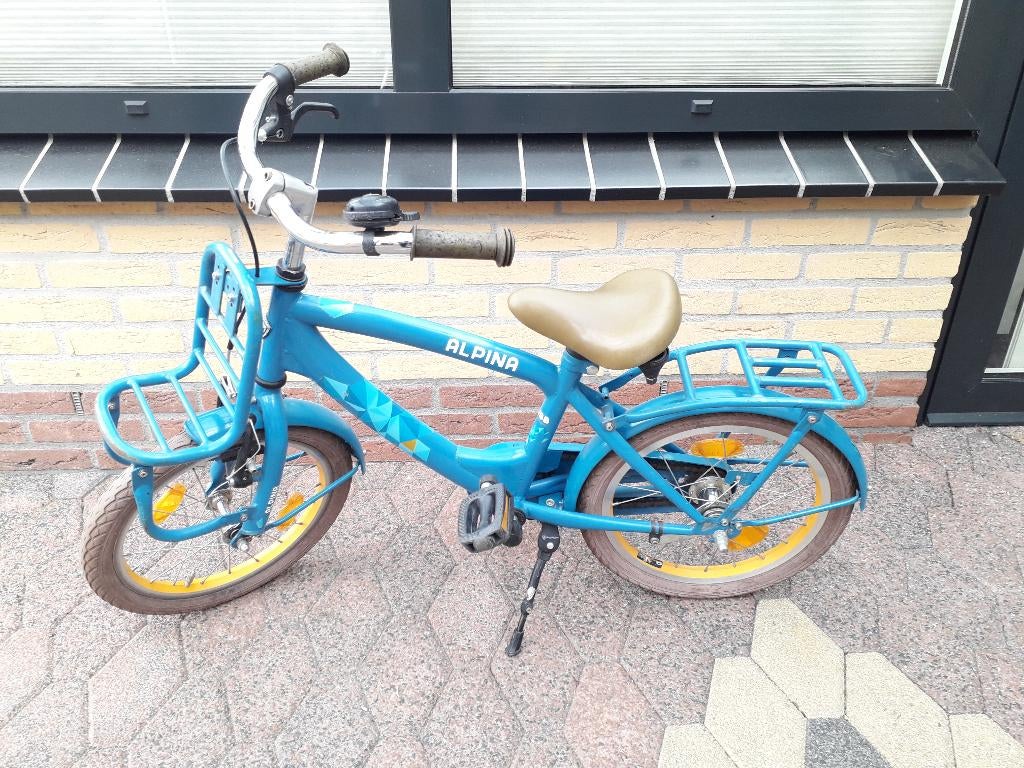 Kinderfiets Jongensfiets framemaat 28cm ALPINA, Ophalen, Zo goed als nieuw, 26 inch of meer, Handrem