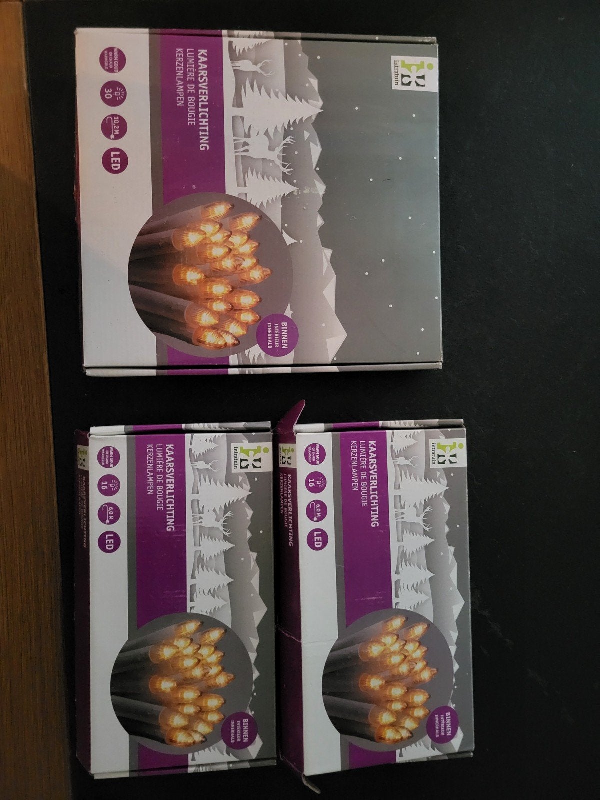 3 dozen led kaarsjes totaal 62 kaarsjes ruim 22 mtr, Ophalen of Verzenden