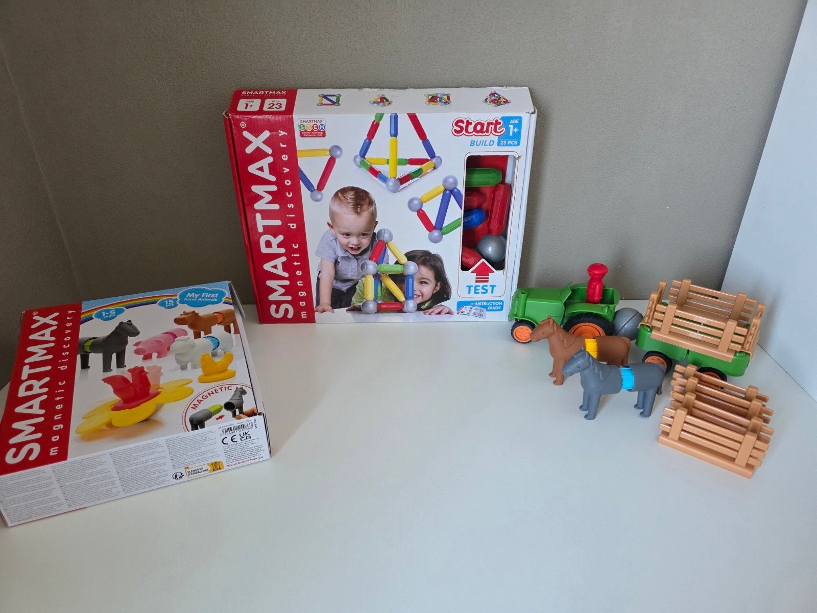 SmartMax boerderijdieren en magnetische bouwset, Kinderen en Baby's, Speelgoed | Educatief en Creatief, Ophalen of Verzenden, Gebruikt