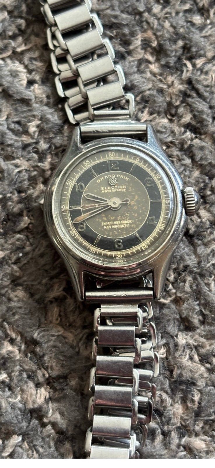 Vintage Election Watch Co. Grand Prix Polshorloge 1914, Staal, Met bandje, 1900 tot 1930, Polshorloge