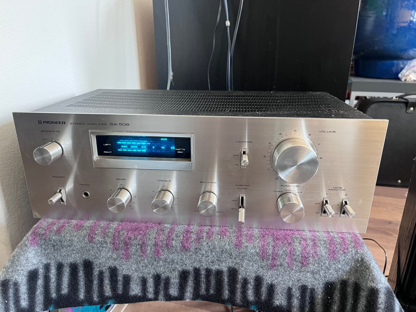 Pioneer SA-508 Versterker - Vintage, Gebruikt, Ophalen of Verzenden, Pioneer, Minder dan 60 watt