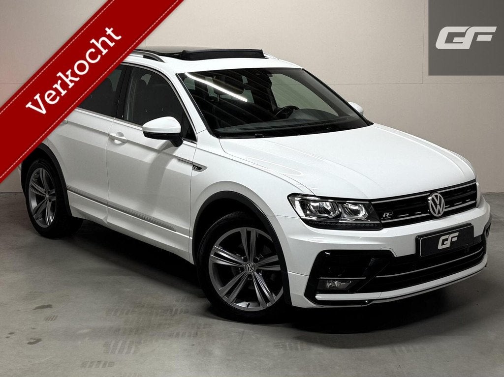 Volkswagen Tiguan 1.4 TSI ACT 2X R-Line Pano Virtual ACC NAP, Stof, 4 cilinders, Wit, Origineel Nederlands