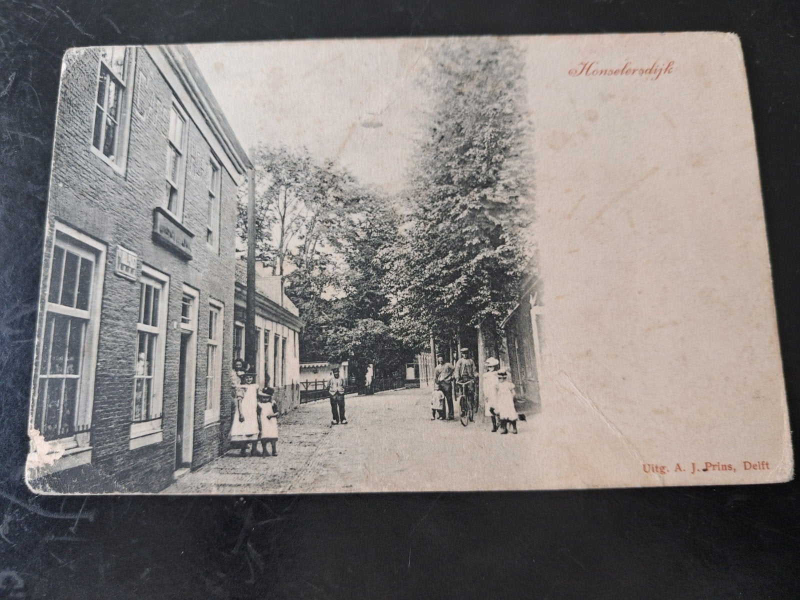 Prachtige oude ansichtkaart van Honselersdijk, Verzamelen, Ophalen of Verzenden