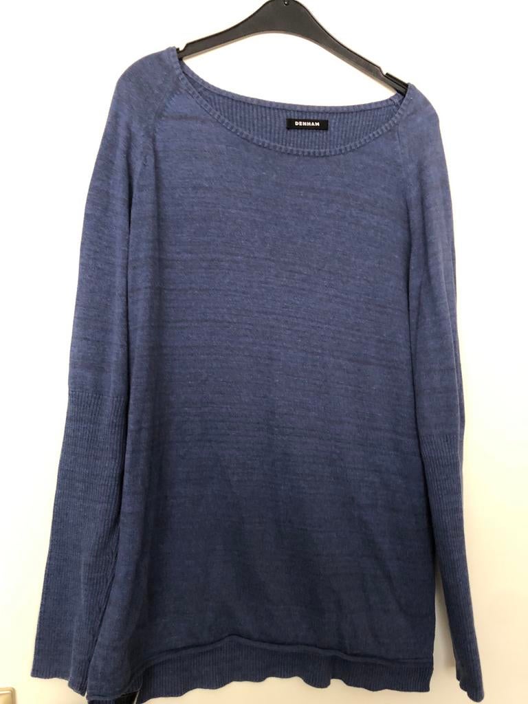 Denham pullover maat L, Ophalen of Verzenden, Zo goed als nieuw, Maat 52/54 (L), Blauw