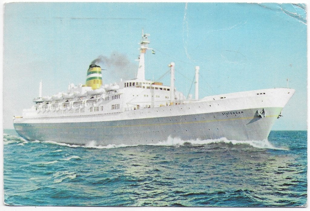 Stoom Schip Statendam Gelopen Ansichtkaart (B5553), Ophalen of Verzenden, 1980 tot heden, Gelopen