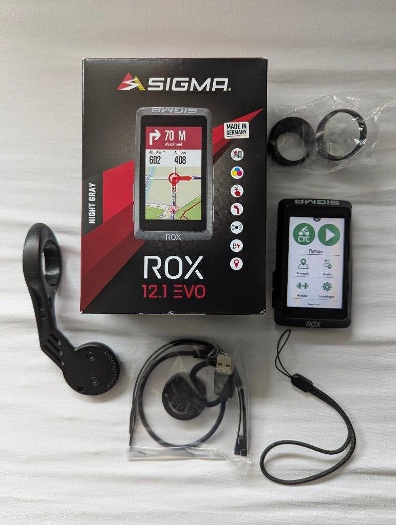 sigma rox 12.1 evo gps fietscomputer, Fietsen en Brommers, Fietsaccessoires | Fietscomputers, Ophalen of Verzenden, GPS, Zo goed als nieuw