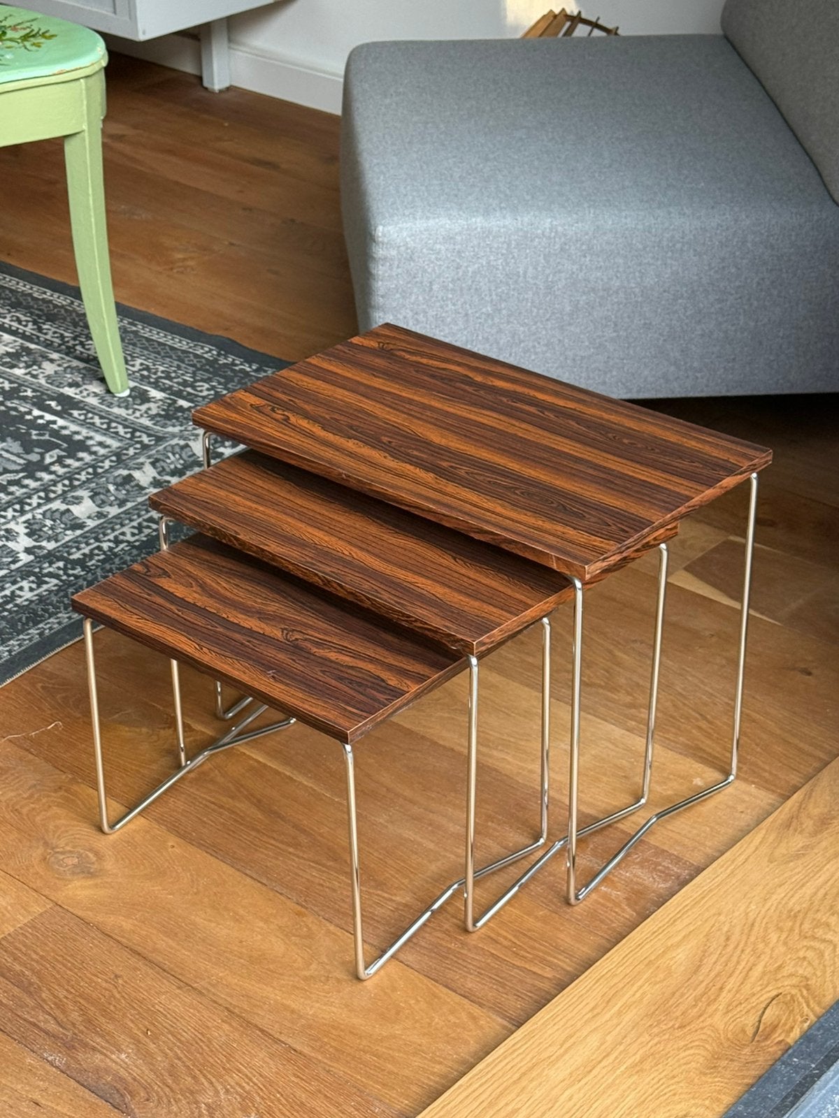 Mooie set Brabantia nesting tables - bijzettafels | jaren 60, Ophalen, Minder dan 45 cm, Minder dan 55 cm, Zo goed als nieuw