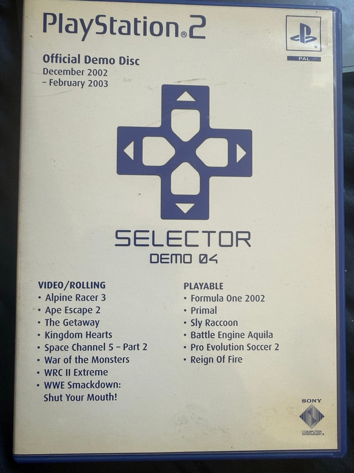 PlayStation 2 Official Demo Disc Selector Demo 04 PAL, Gebruikt, Overige genres, 1 speler, Ophalen of Verzenden