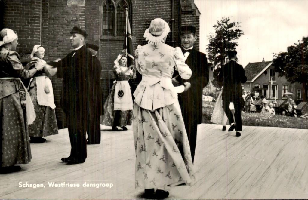 Schagen - Westfriese dansgroep - Dansers, Ophalen of Verzenden, 1940 tot 1960, Ongelopen, Noord-Holland