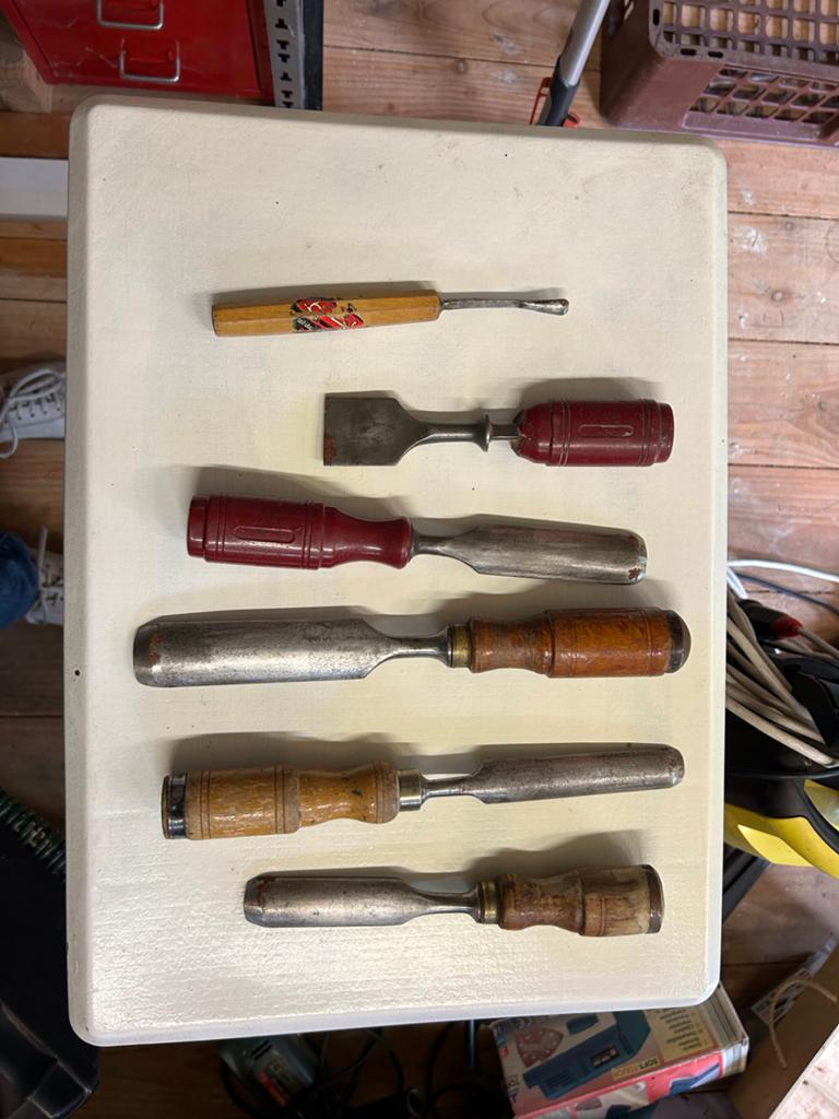 Set van 5 diverse Guts houtbewerkingsbeitels, Ophalen of Verzenden, Gebruikt