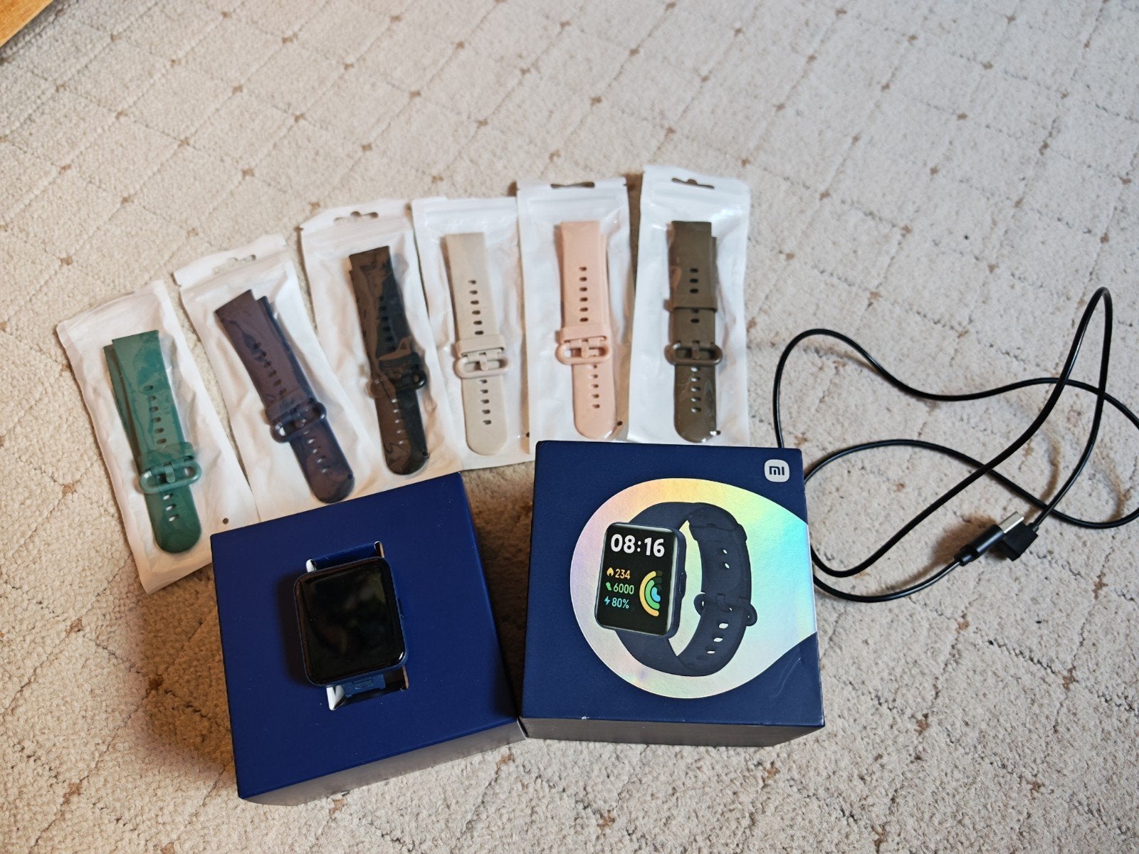 Xiaomi Redmi Watch 2 Lite, Sieraden, Tassen en Uiterlijk, Smartwatches, Ophalen of Verzenden, Zo goed als nieuw, Zwart, Android
