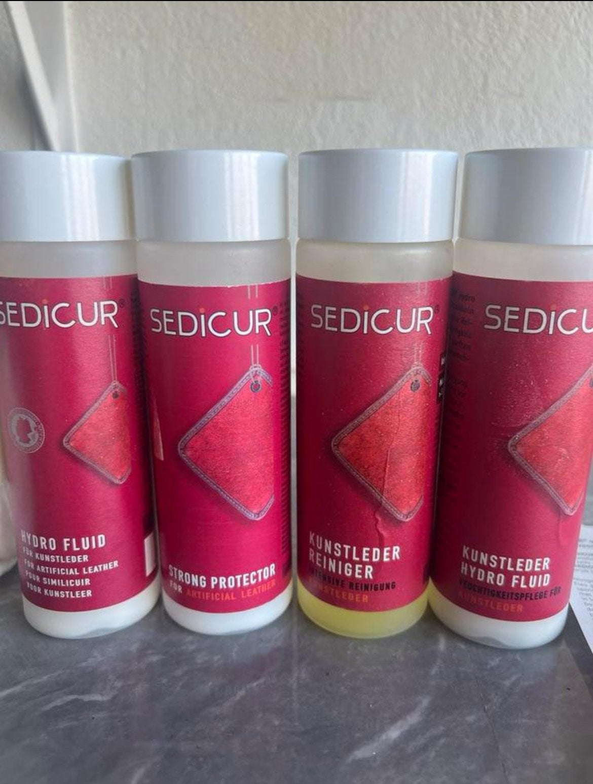 Sedicur Kunstleer Reiniger & Hydro Fluid - Meer dan 80% vol, Ophalen of Verzenden, Zo goed als nieuw