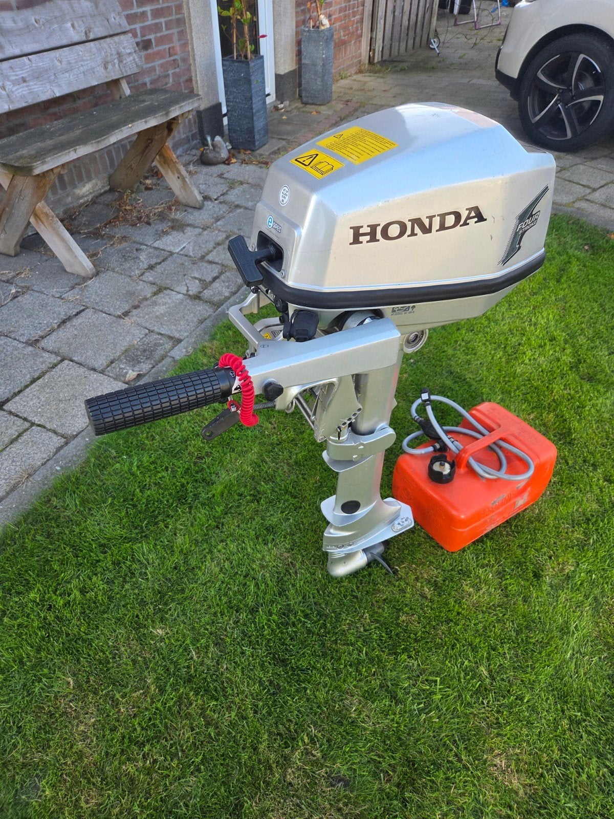 Honda 5pk 4takt langstaart met 12v laadspoel, Ophalen, Gebruikt, Motor en Techniek, Motorboot