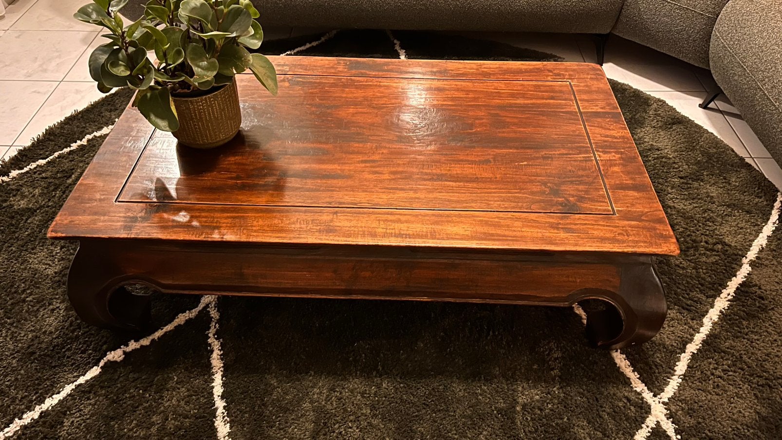 Koloniale salontafel, Ophalen, Gebruikt, 100 tot 150 cm, Koloniaal