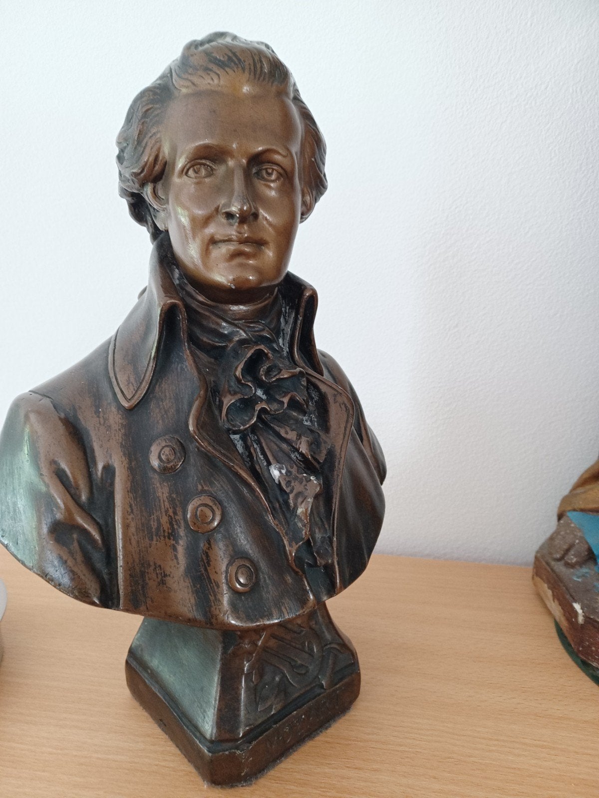 Bronzen Buste van Mozart - Klassieke Decoratie, Gemerkt, Buste, Ophalen of Verzenden, Brons