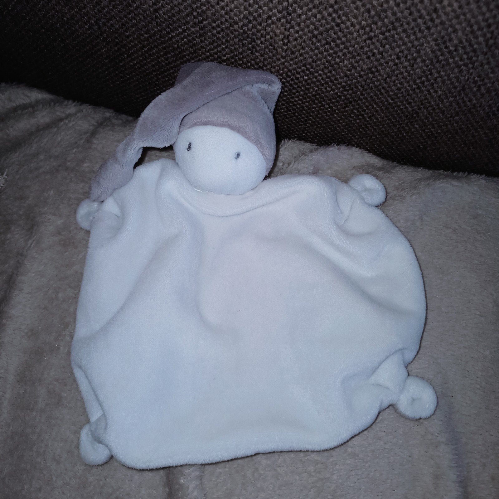 Difrax spookje. Grijs wit., Kinderen en Baby's, Speelgoed | Knuffels en Pluche, Overige merken, Overige typen, Grijs, Ophalen of Verzenden