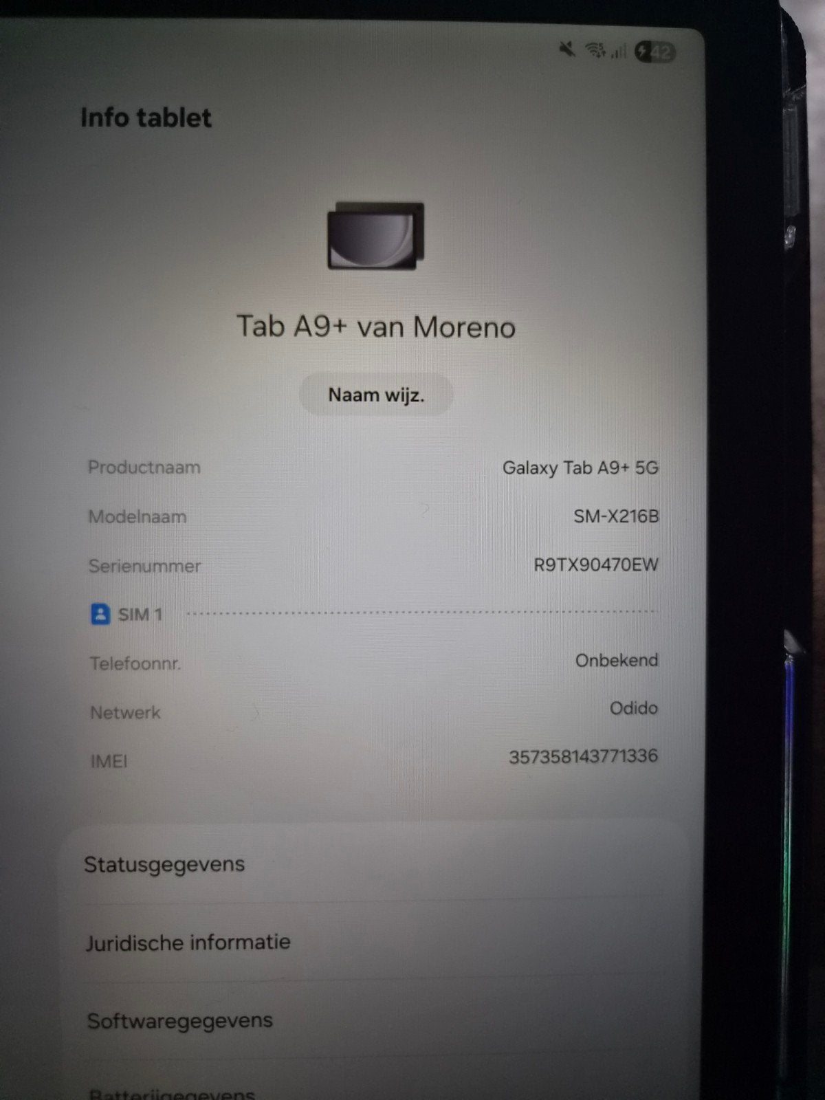 Samsung Galaxy Tab A9+ 5G - Zo goed als nieuw, Computers en Software, Windows Tablets, Ophalen, Galaxy Tab A9+ 5G, 11 inch, Zo goed als nieuw