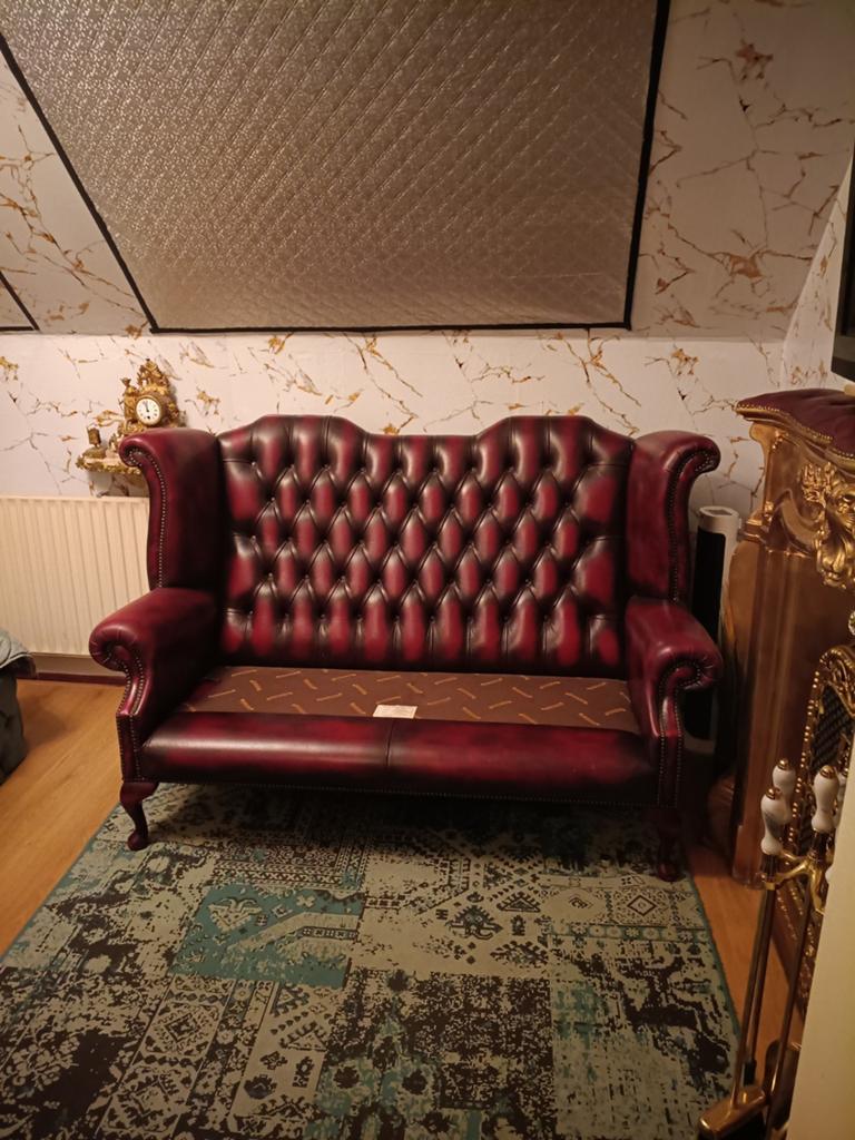 Springvalle Chesterfield model scrolled wing, Ophalen, Gebruikt, 150 tot 200 cm, Tweepersoons