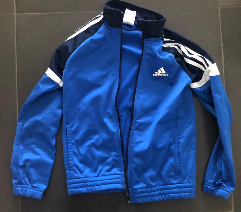 Adidas trainingsjack blauw Size: 140, Adidas, Jongen of Meisje, Trui of Vest, Ophalen of Verzenden