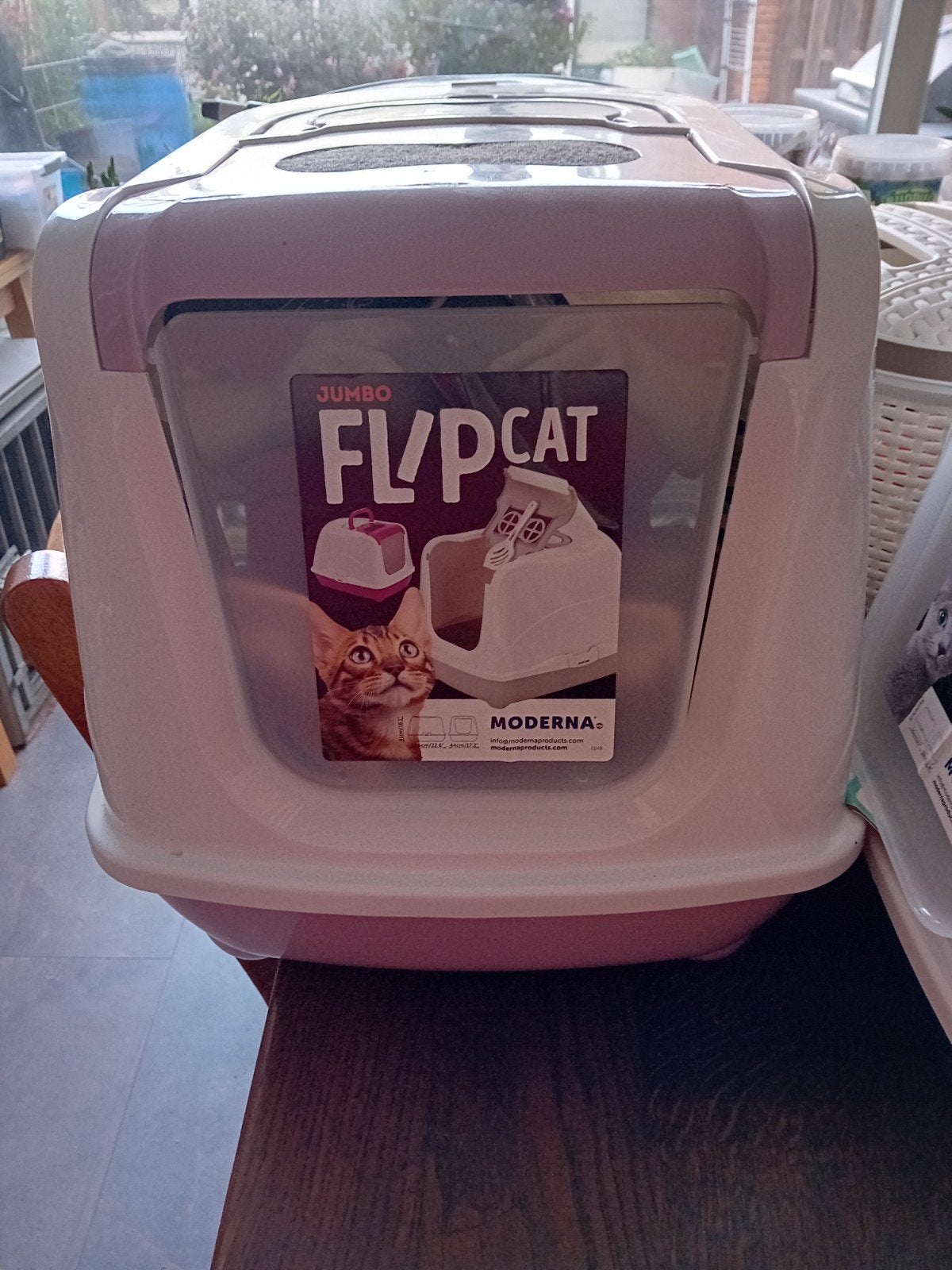 Kattenbak roze flipcat, Ophalen of Verzenden, Nieuw, Gesloten