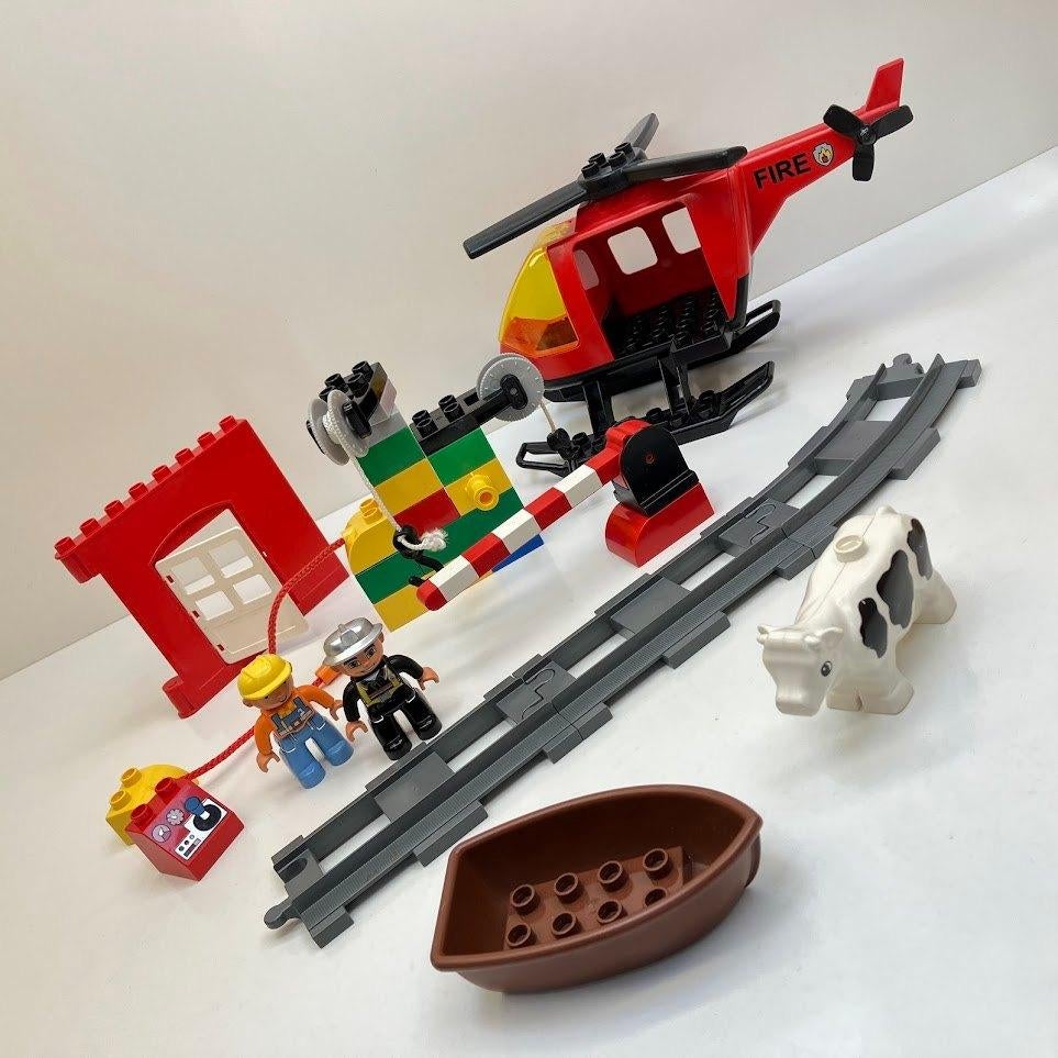 Lego Duplo verzameling (o.a. helikopter), Ophalen of Verzenden, Gebruikt, Losse stenen, Duplo