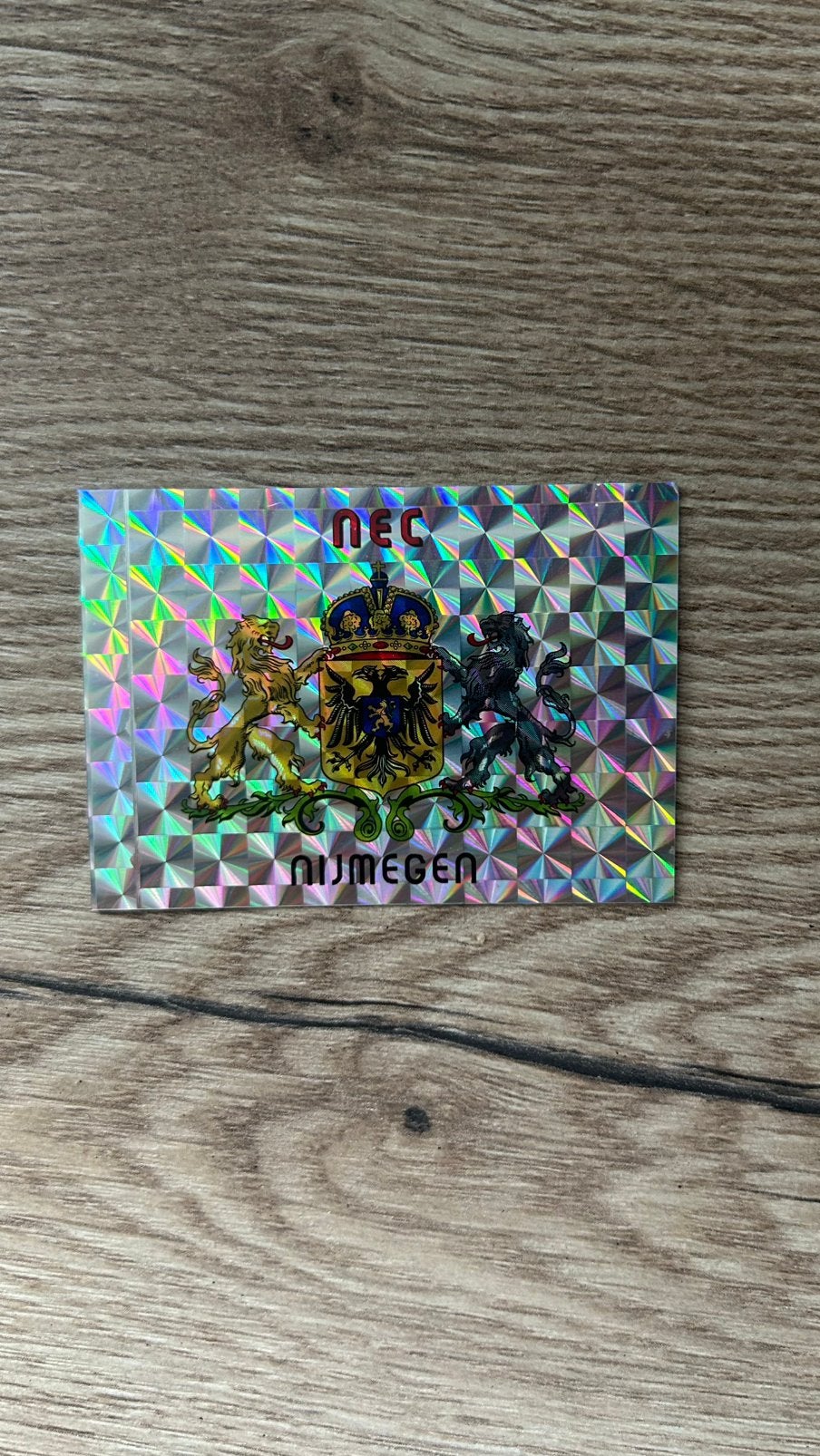 Panini Voetbal 86 plaatje Embleem NEC, Verzenden, Zo goed als nieuw, Sticker