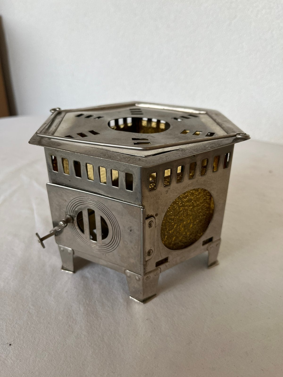 Theelichtje Vintage Oud Theelicht Thee Lichtje Licht Antiek, Antiek en Kunst, Ophalen of Verzenden