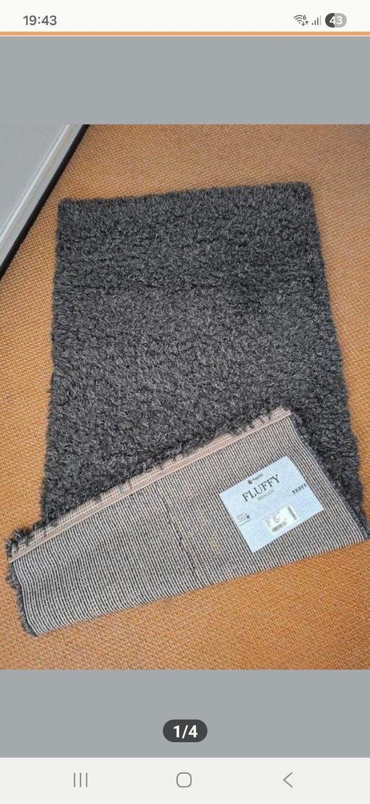 Grijs Shaggy Vloerkleed - 80x150 cm, Ophalen, Shaggy, 100 tot 150 cm, Nieuw
