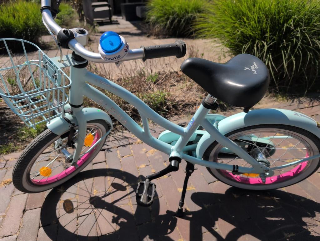 Alpina kinderfiets 16inch met helm- Mintgroen, Ophalen, Zo goed als nieuw, 16 tot 20 inch, Alpina