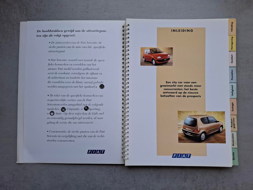 Fiat Seicento Productgids - 1998, Ophalen of Verzenden, Zo goed als nieuw, Overige merken