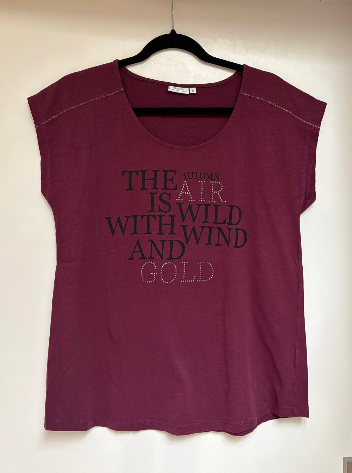 Fransa T-shirt met print - Maat L, Verzenden, Maat 42/44 (L), Zo goed als nieuw, Korte mouw