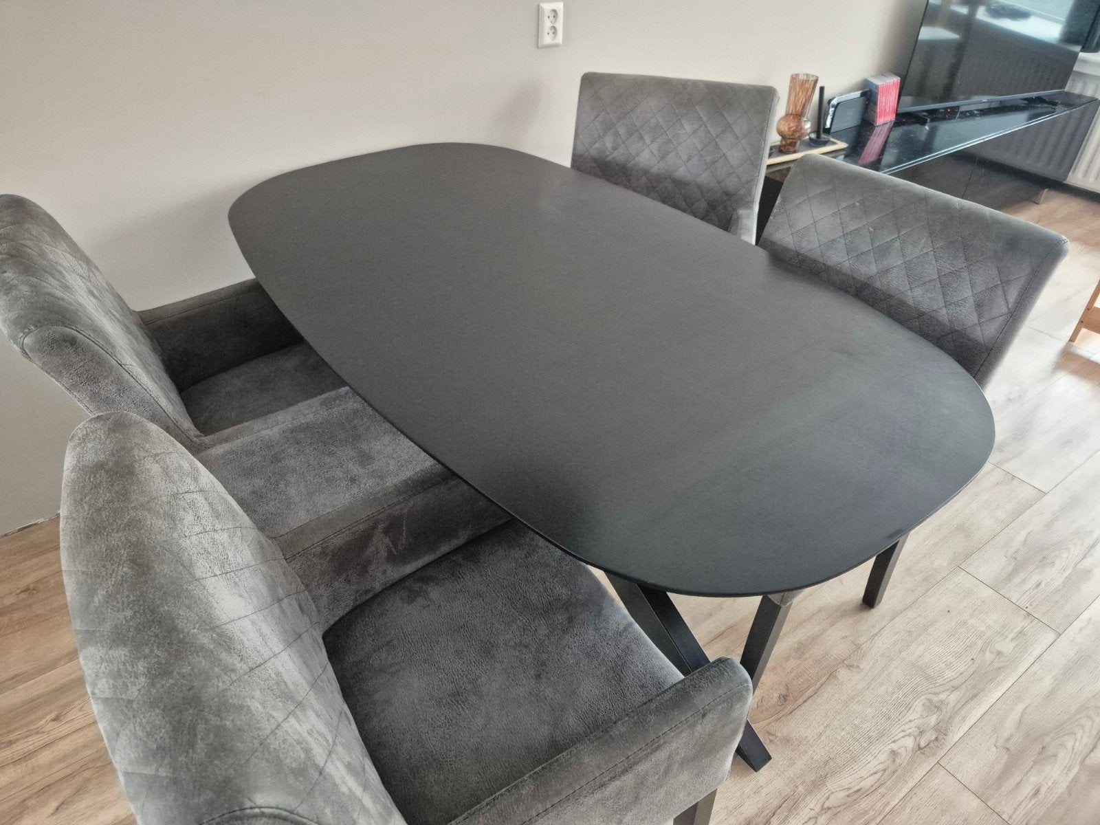 vandaag of morgen ophalen!  Moderne eettafel en salontafel m, Gebruikt, 100 tot 150 cm, Overige materialen, Ophalen of Verzenden