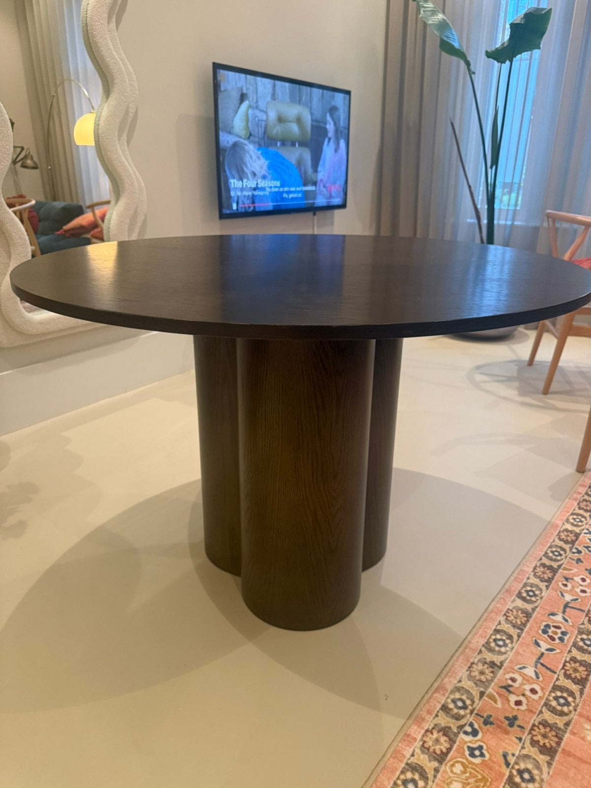 Ronde Fjörd Olivia eettafel Ø110cm– mokka fineer. Nieuw €679, Ophalen, 100 tot 150 cm, Rond, Nieuw